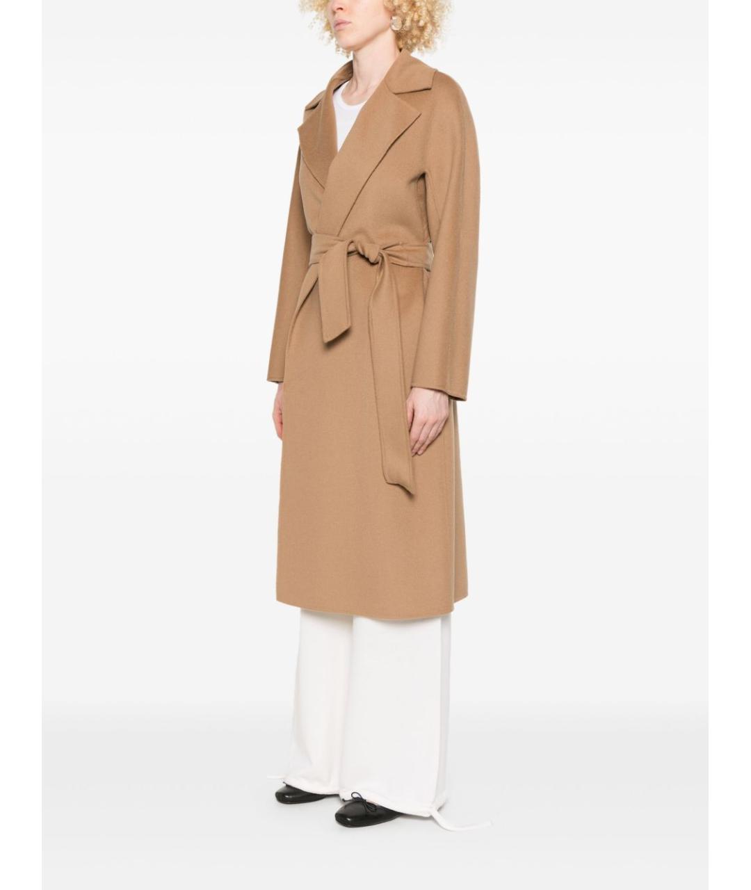 MAX MARA Бежевое шерстяное пальто, фото 3