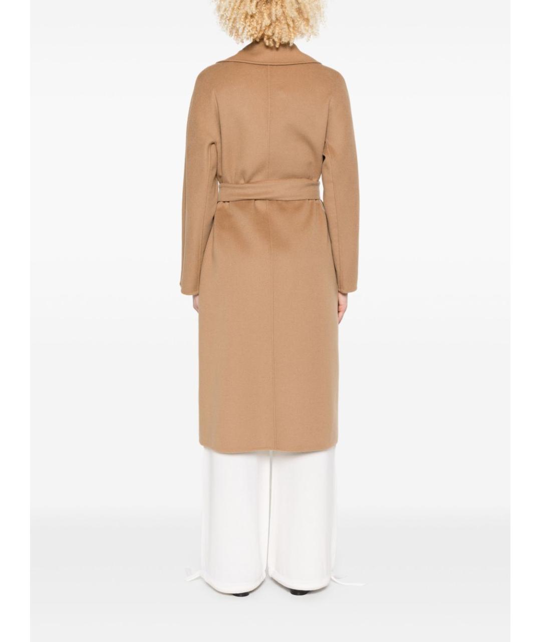 MAX MARA Бежевое шерстяное пальто, фото 4