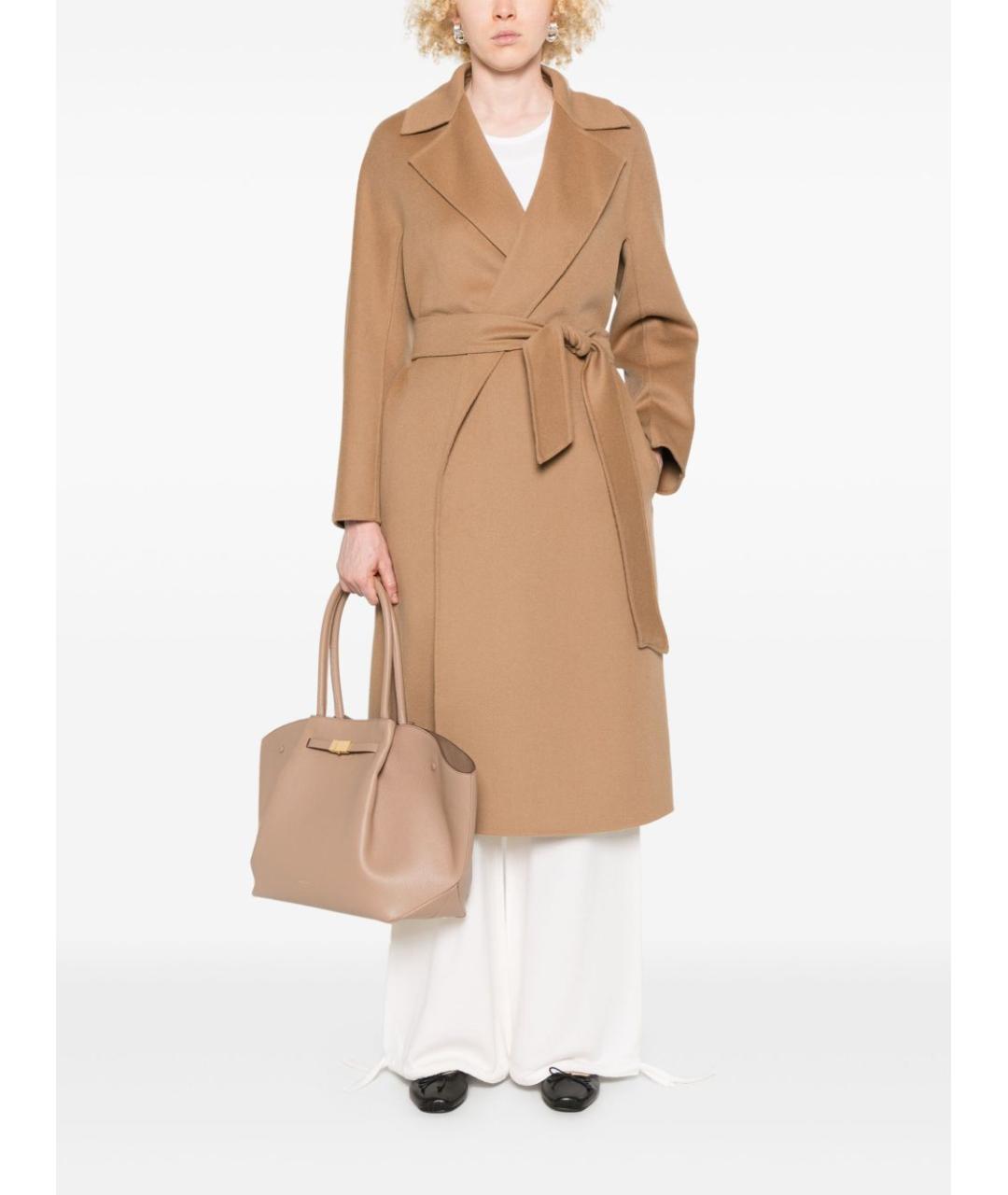 MAX MARA Бежевое шерстяное пальто, фото 2