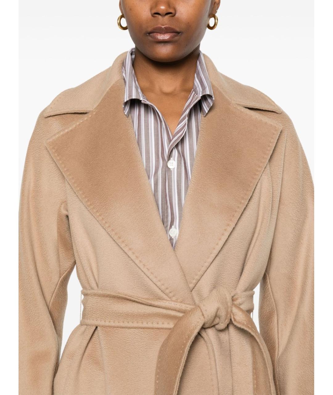 MAX MARA Бежевое шерстяное пальто, фото 5