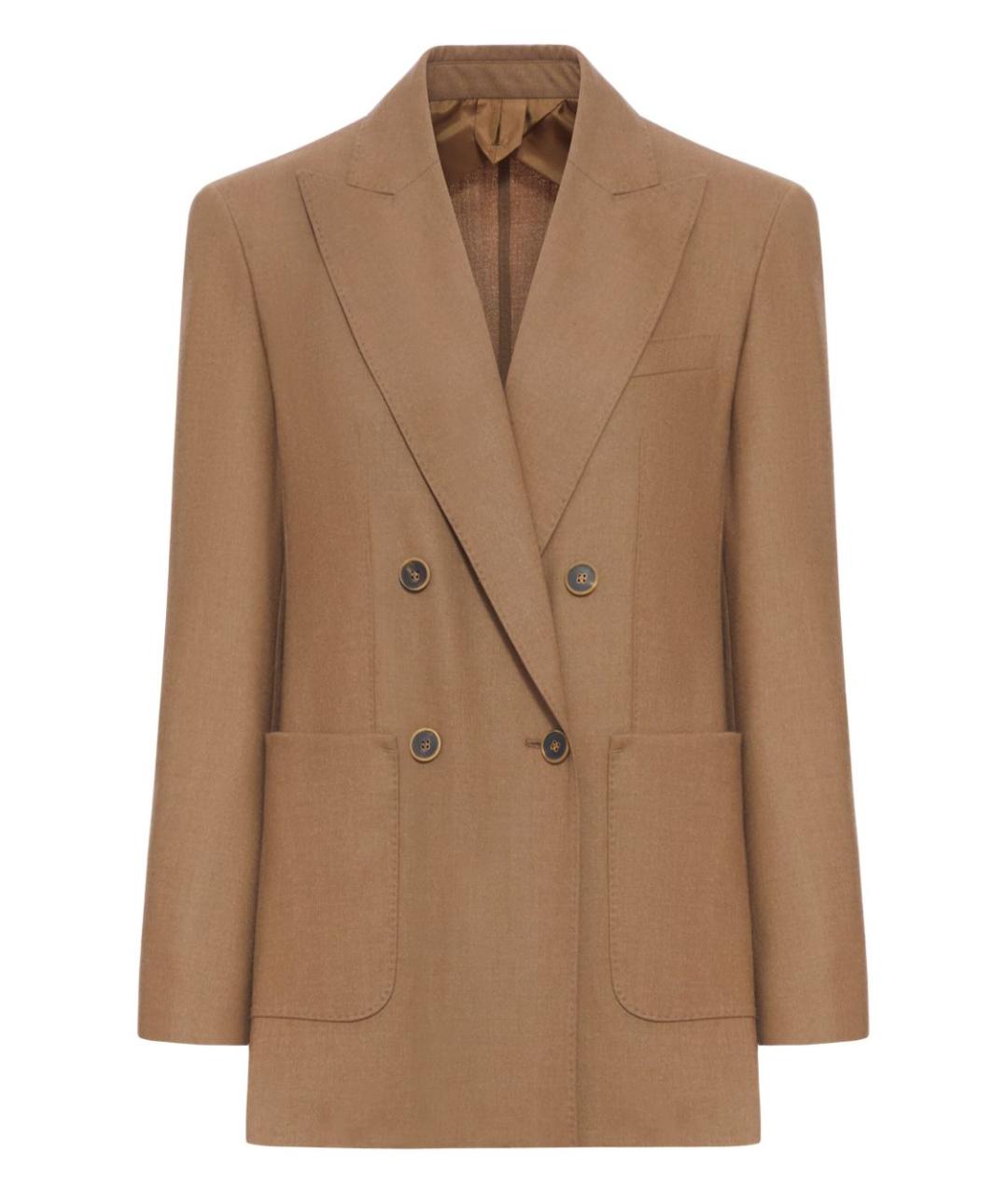 MAX MARA Коричневый кашемировый жакет/пиджак, фото 1
