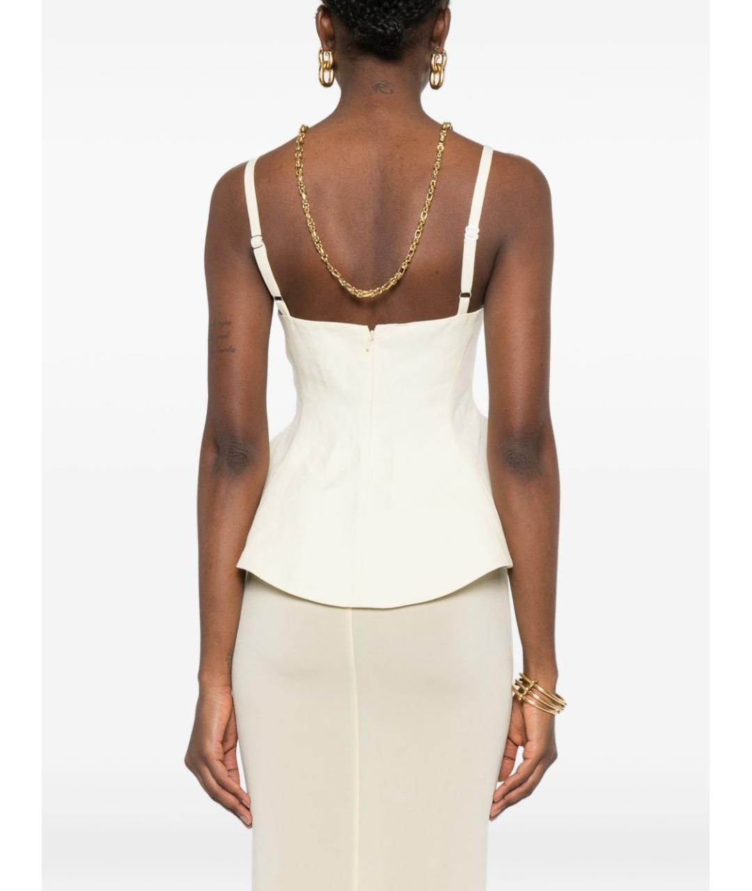 KHAITE Бежевая льняная майка, фото 4