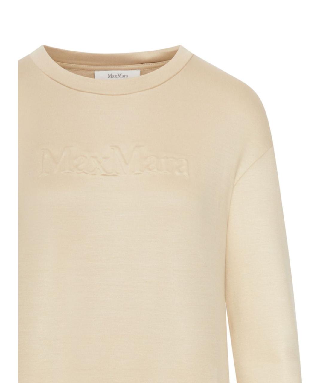 MAX MARA Бежевый хлопковый джемпер / свитер, фото 2