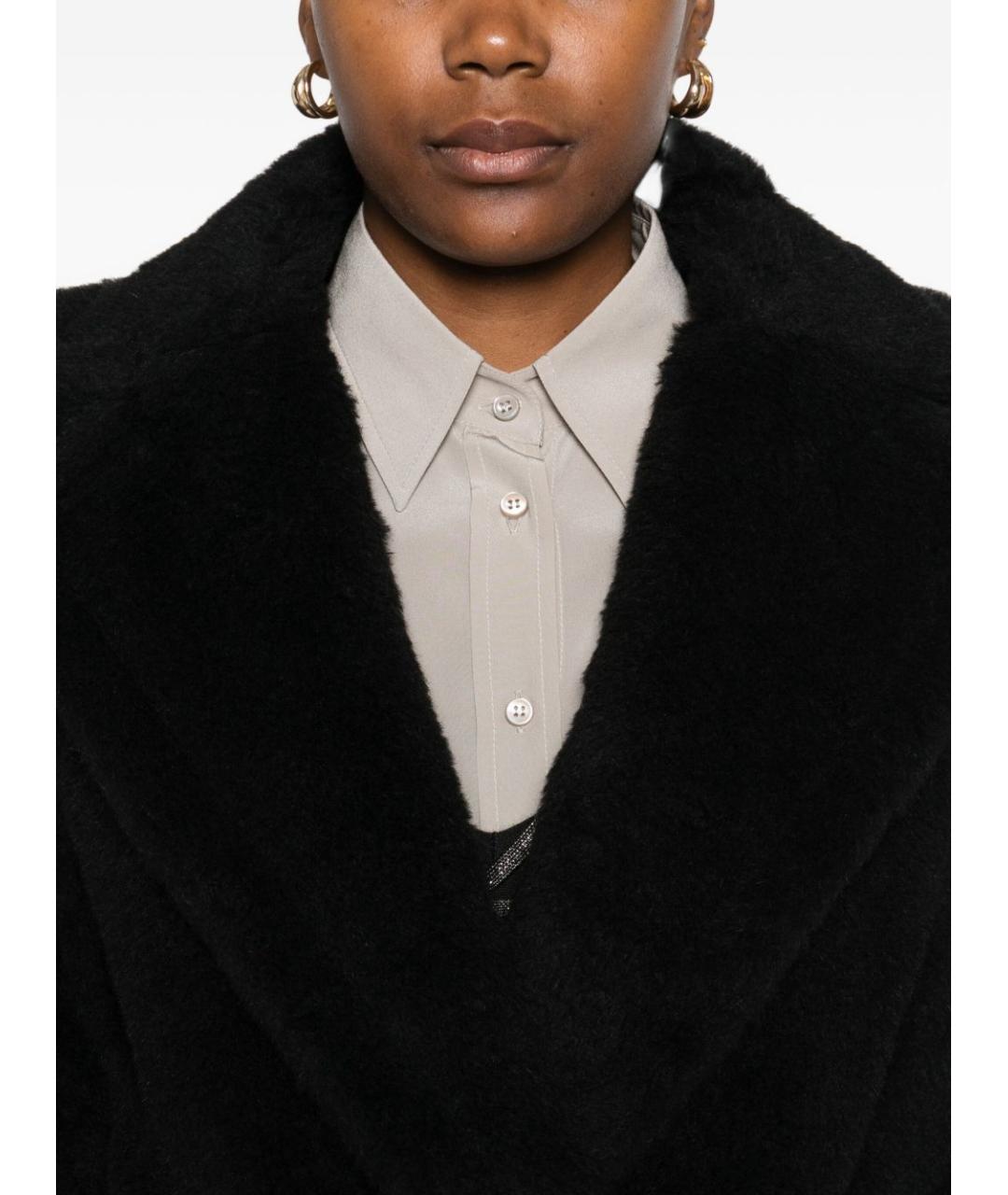 MAX MARA Черное шерстяное пальто, фото 2