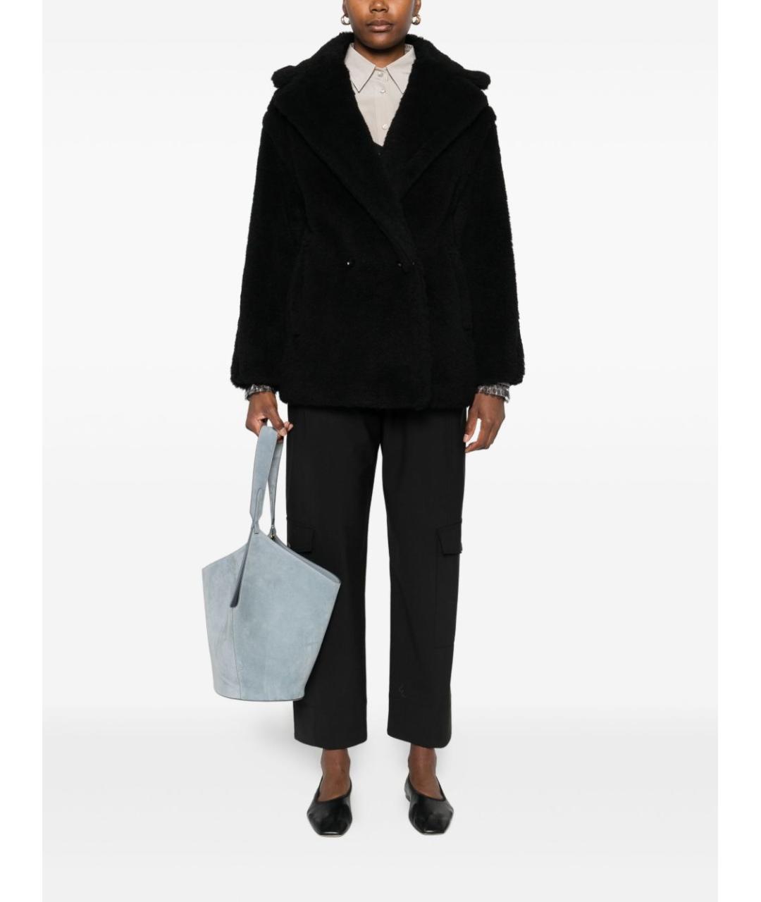 MAX MARA Черное шерстяное пальто, фото 5