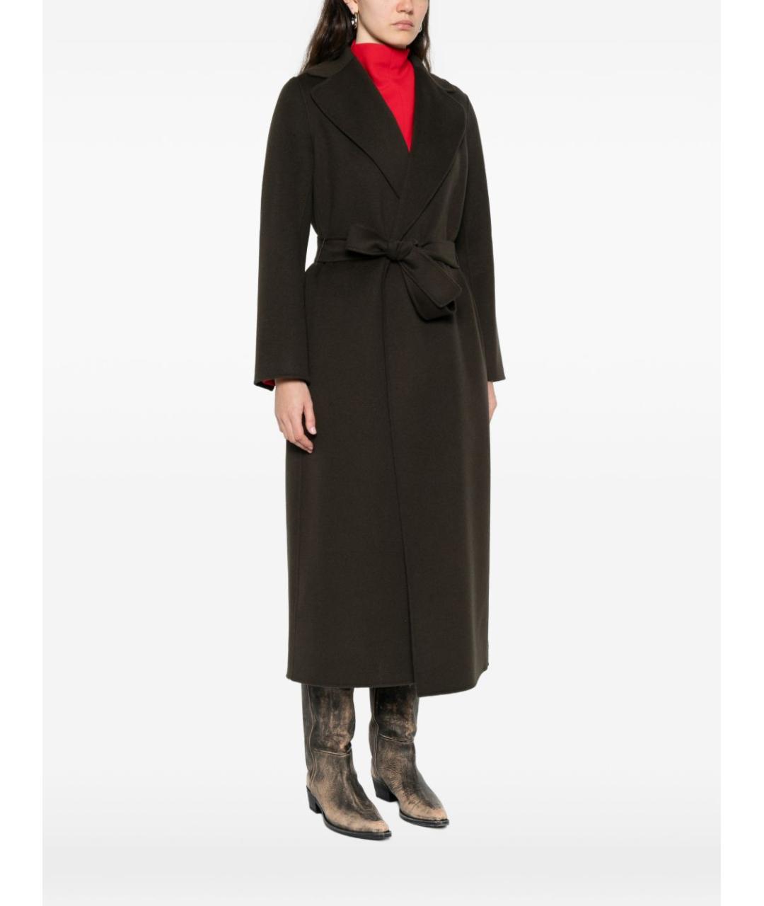 'S MAX MARA Зеленые шерстяное пальто, фото 3