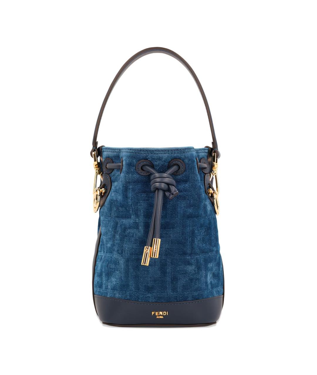 FENDI Синяя деним сумка через плечо, фото 1