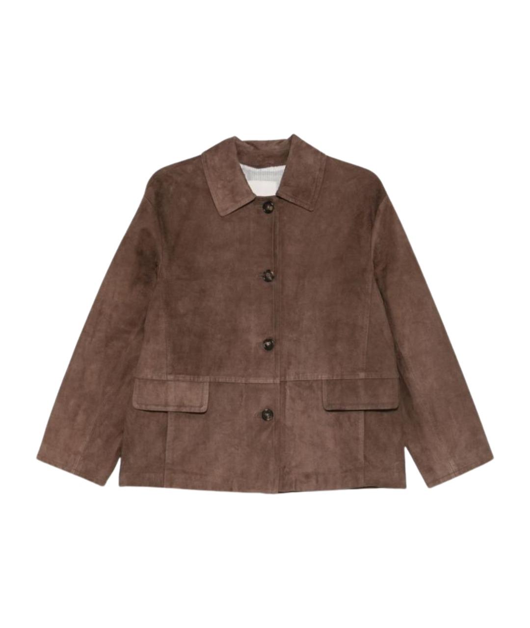 'S MAX MARA Коричневая замшевая куртка, фото 1