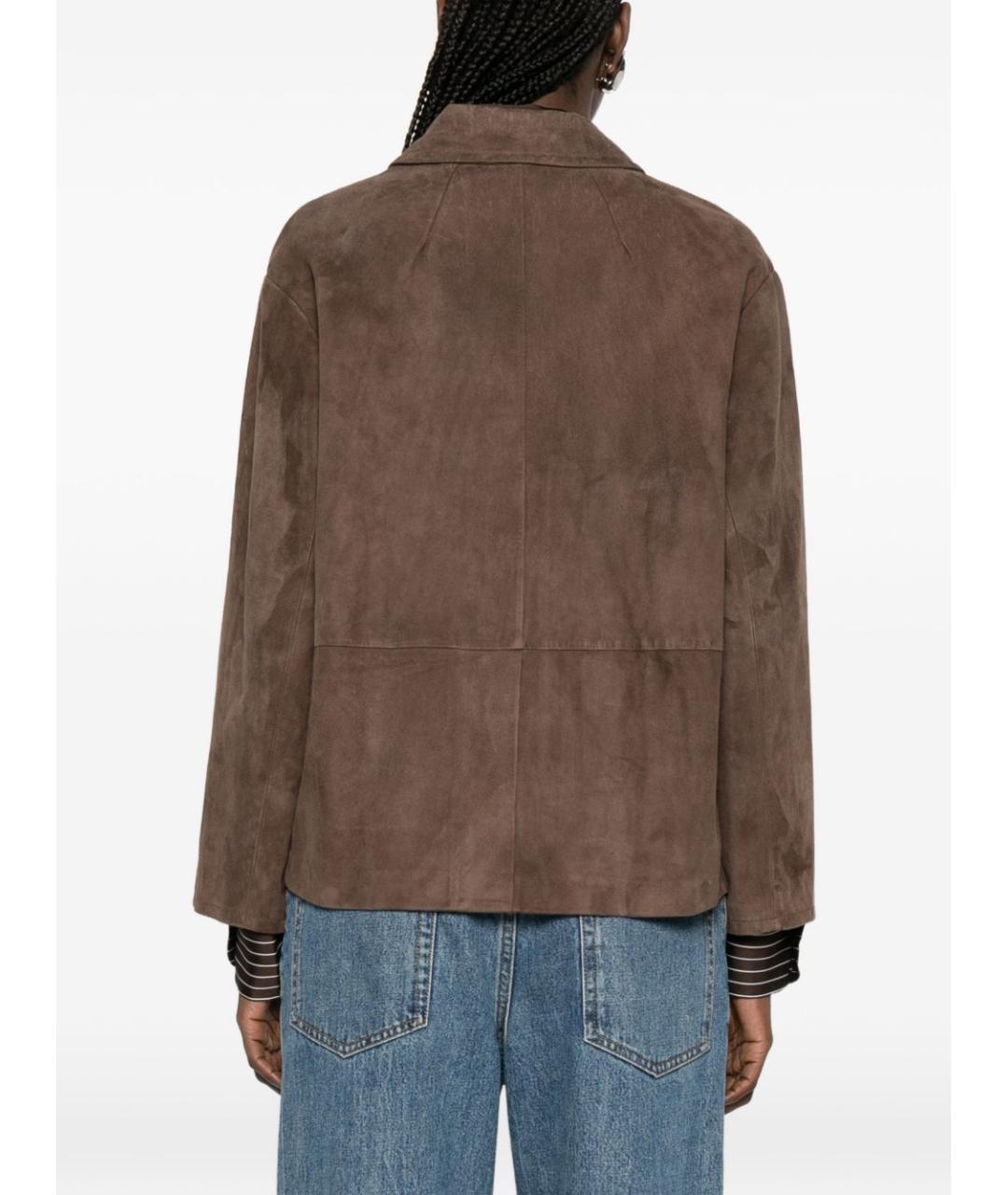 'S MAX MARA Коричневая замшевая куртка, фото 2