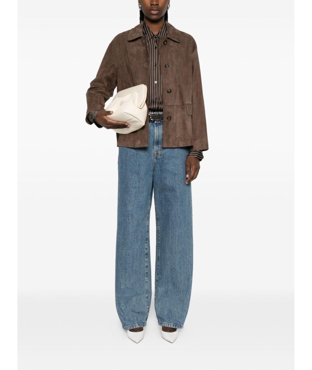 'S MAX MARA Коричневая замшевая куртка, фото 5