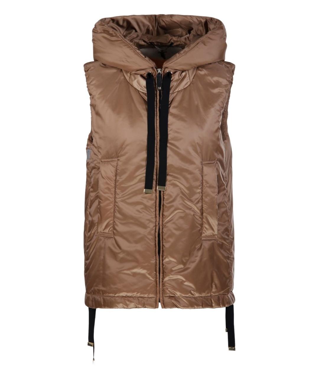 MAX MARA Коричневый полиэстеровый жилет, фото 1