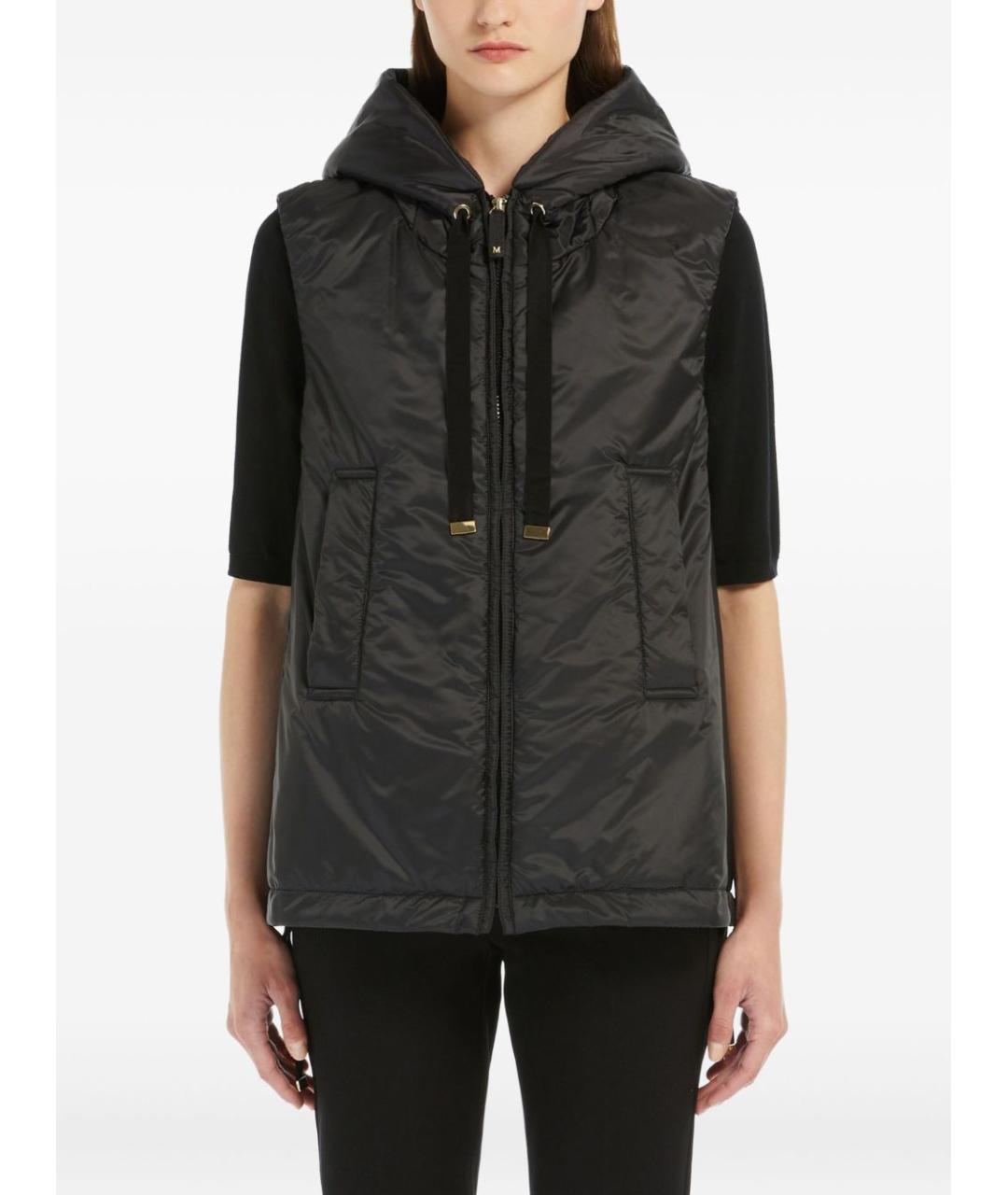 MAX MARA Черный полиэстеровый жилет, фото 2