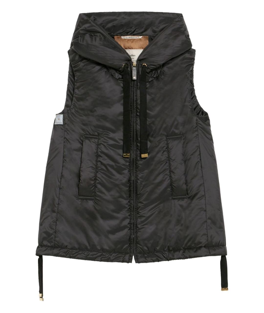 MAX MARA Черный полиэстеровый жилет, фото 1