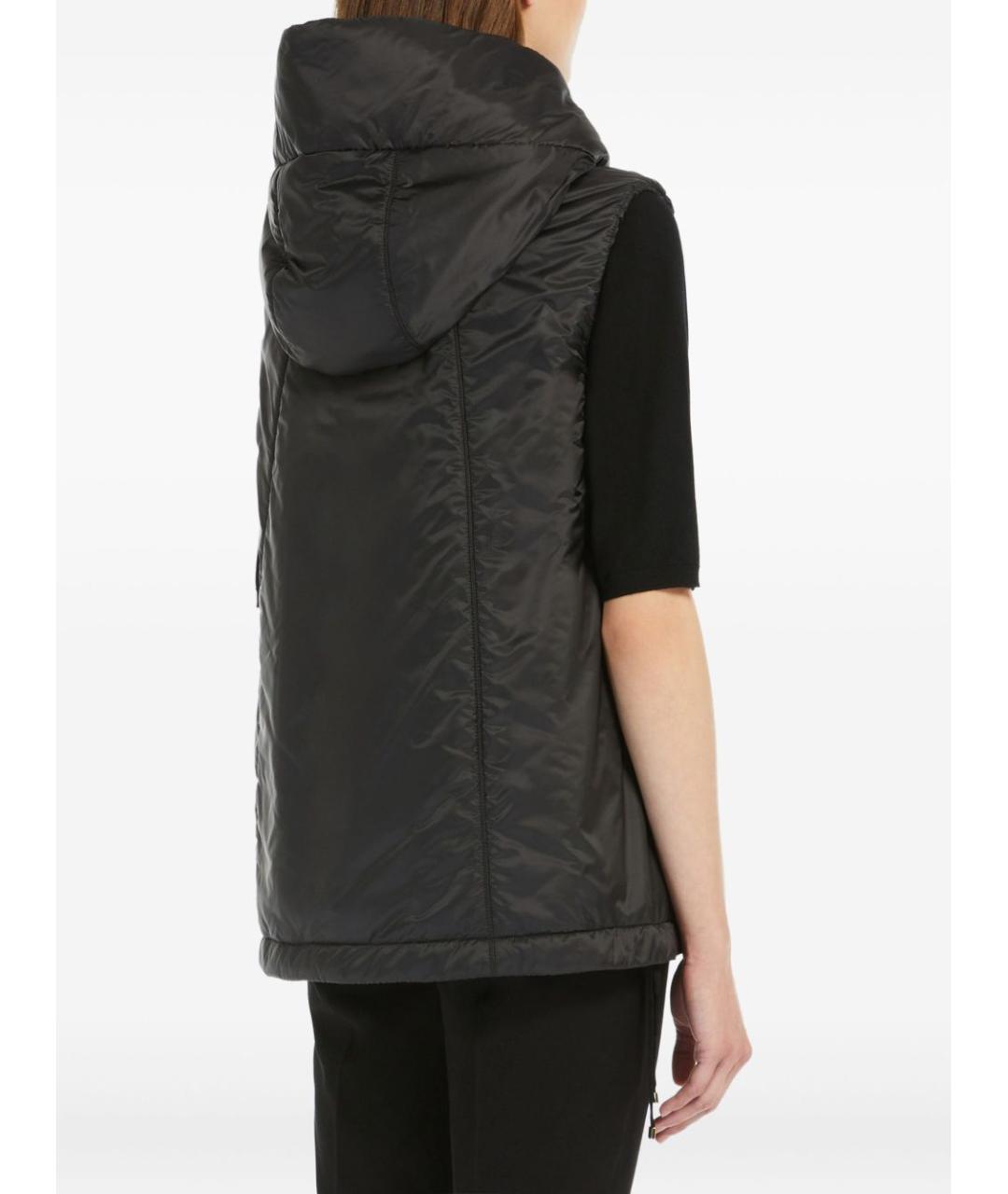 MAX MARA Черный полиэстеровый жилет, фото 3