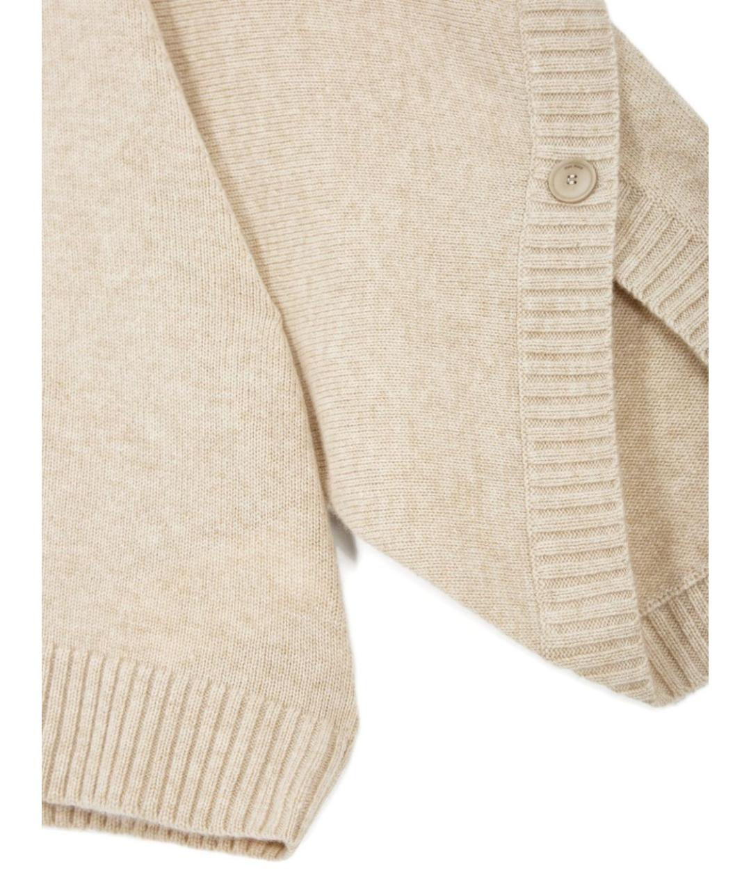 MAX MARA Бежевый шерстяной джемпер / свитер, фото 3
