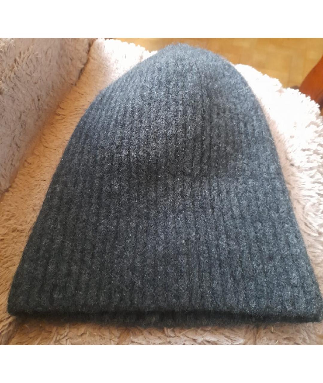 ISABEL BENENATO Антрацитовая шерстяная шапка, фото 5