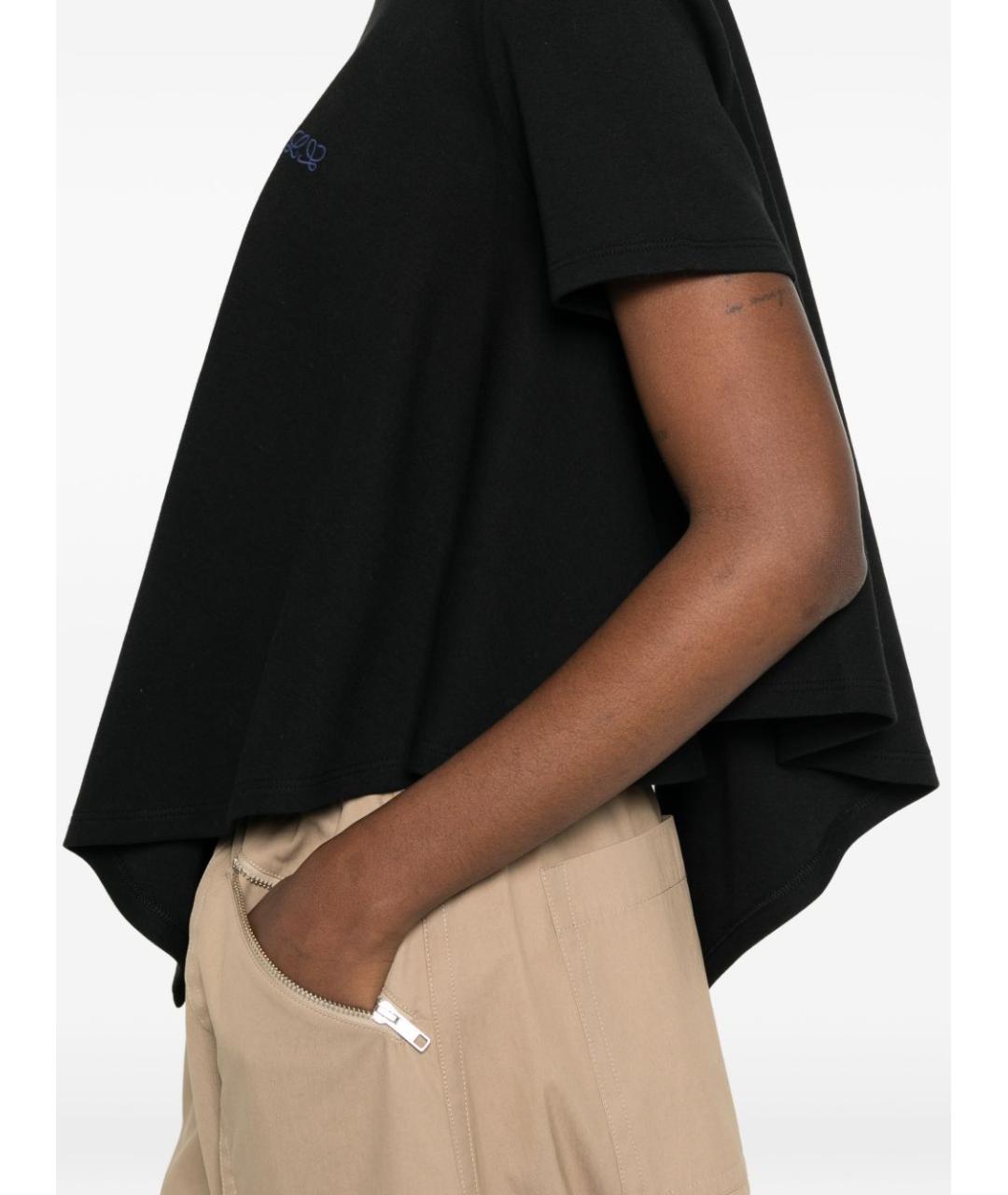 LOEWE Черная хлопковая футболка, фото 3