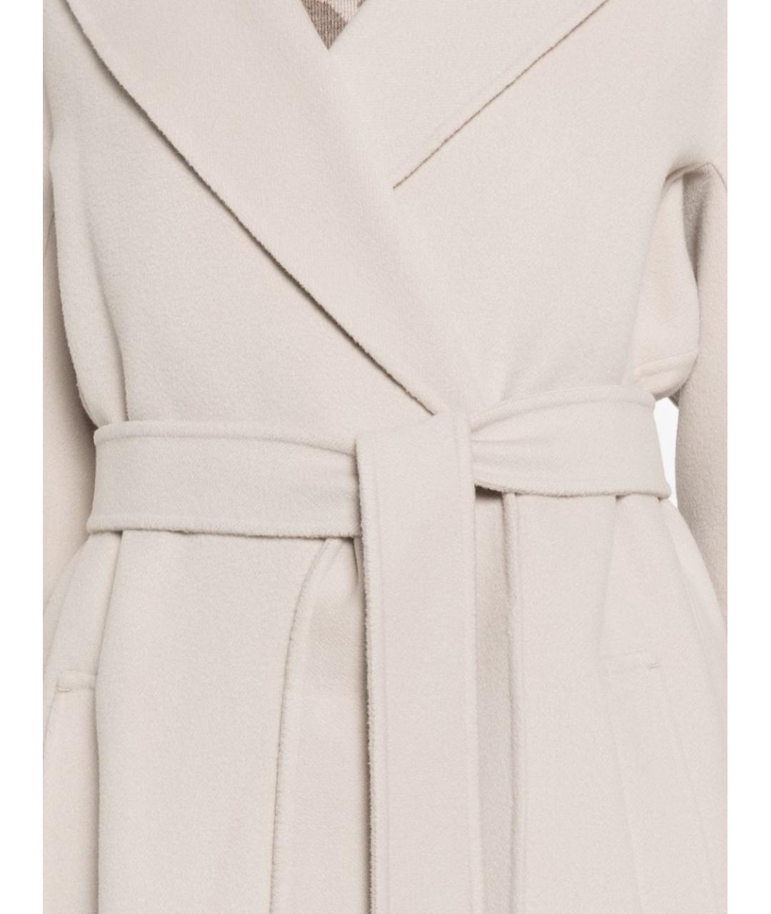 'S MAX MARA Бежевое шерстяное пальто, фото 4