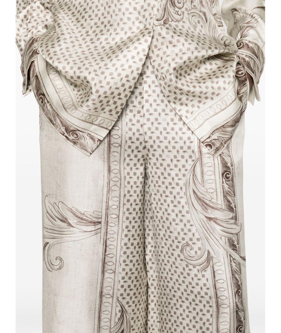 MAX MARA Мульти шелковые брюки широкие, фото 4