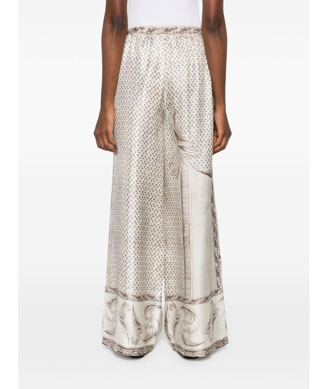 MAX MARA Мульти шелковые брюки широкие, фото 5