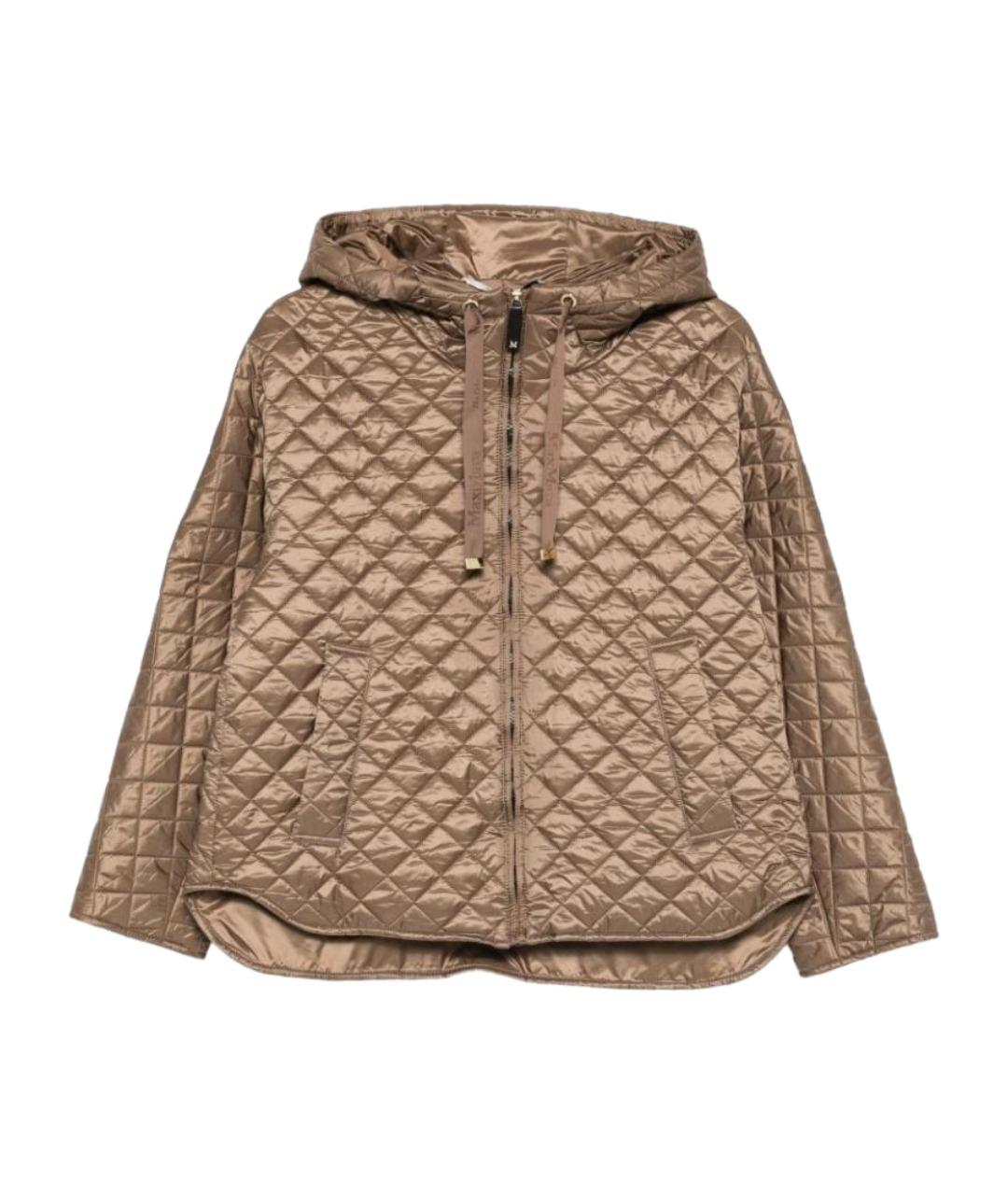 MAX MARA Коричневая полиэстеровая куртка, фото 1