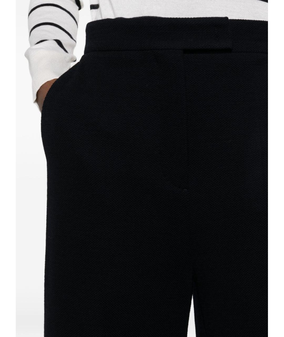 MAX MARA Темно-синие шерстяные прямые брюки, фото 3