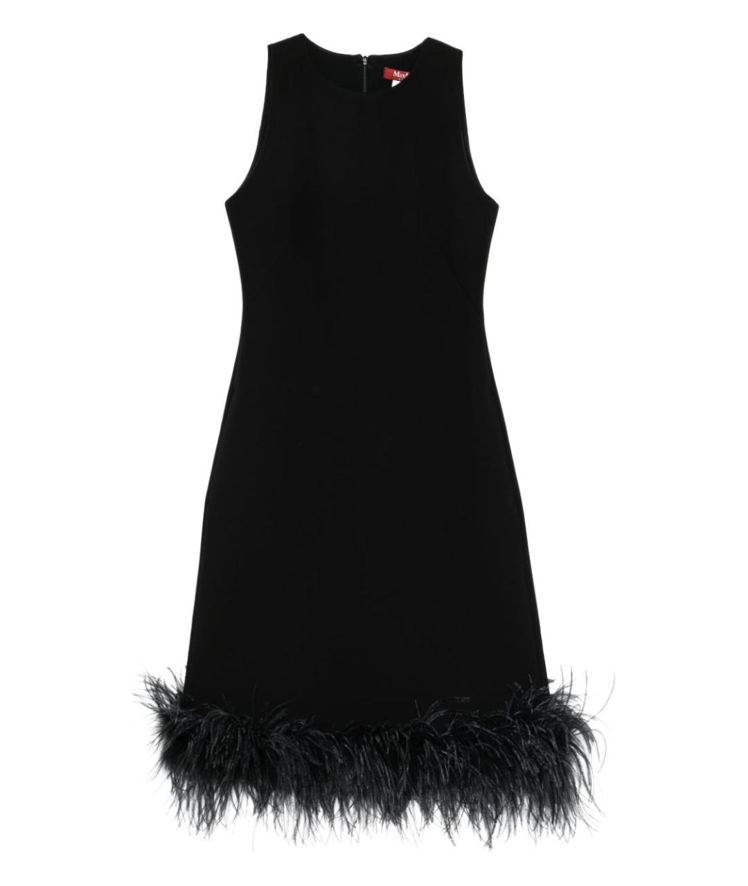 MAX MARA Черное ацетатное коктейльное платье, фото 1