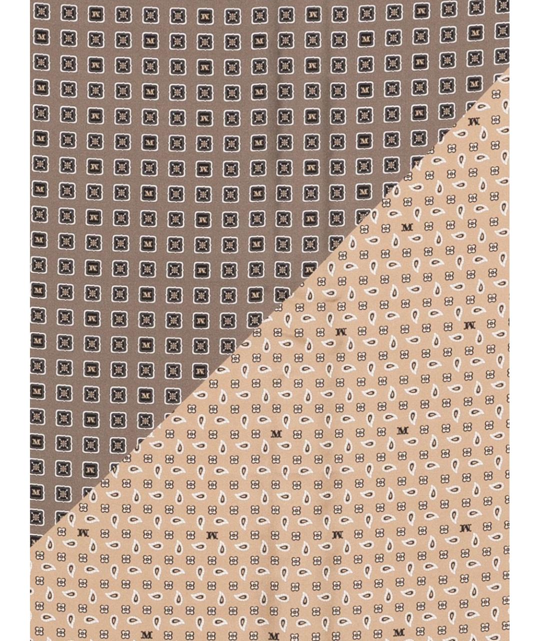 MAX MARA Бежевый шелковый платок, фото 2