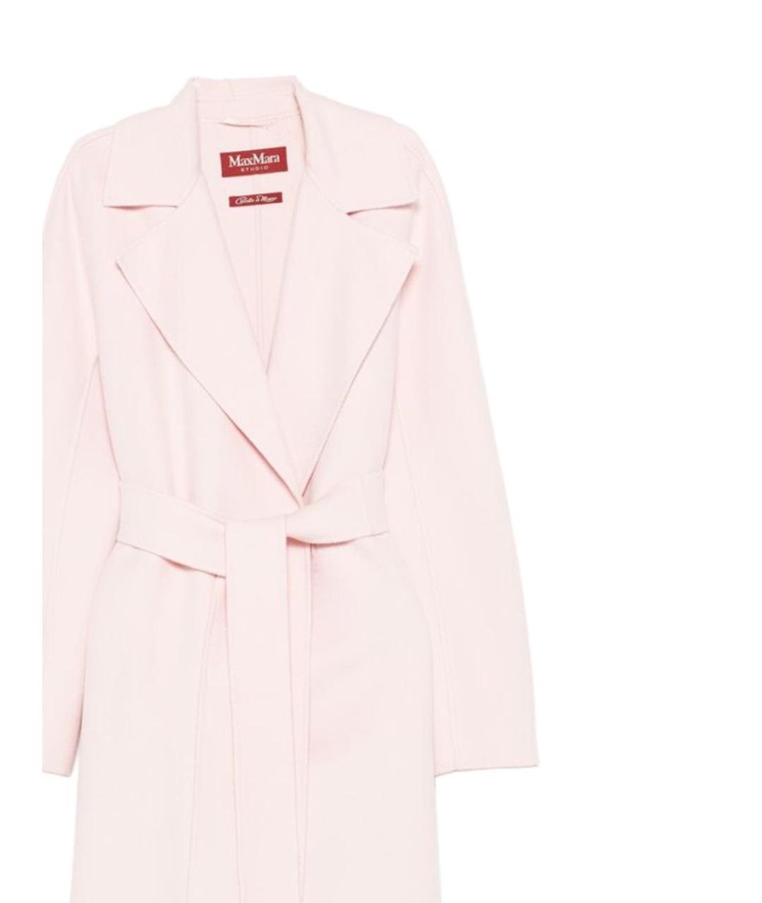 MAX MARA Розовое шерстяное пальто, фото 2