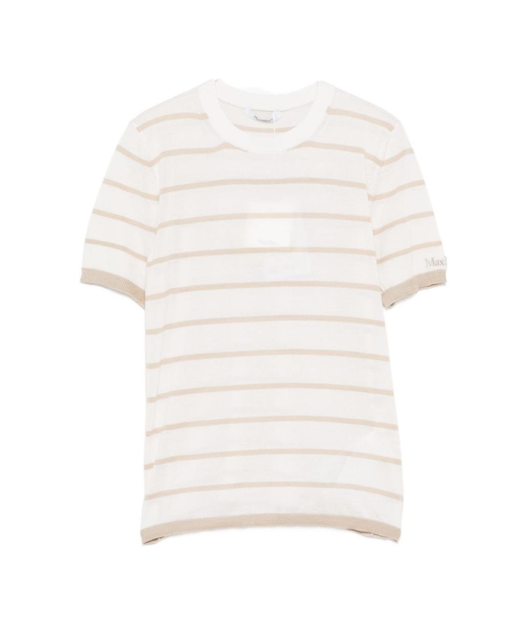 MAX MARA Бежевая кашемировая футболка, фото 1