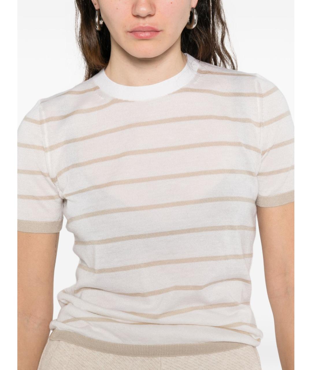 MAX MARA Бежевая кашемировая футболка, фото 3