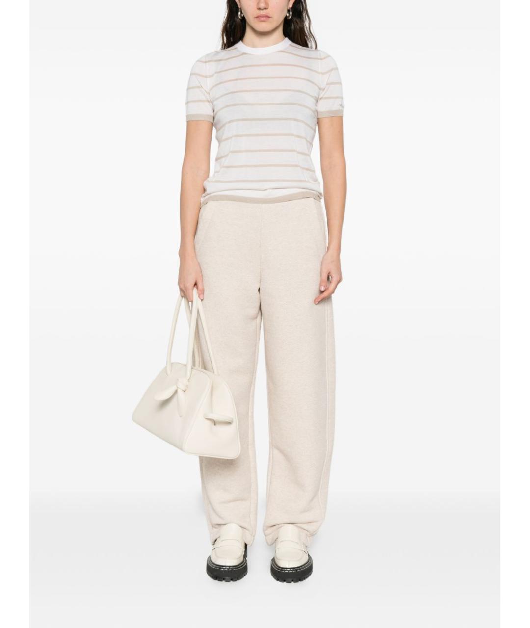 MAX MARA Бежевая кашемировая футболка, фото 2