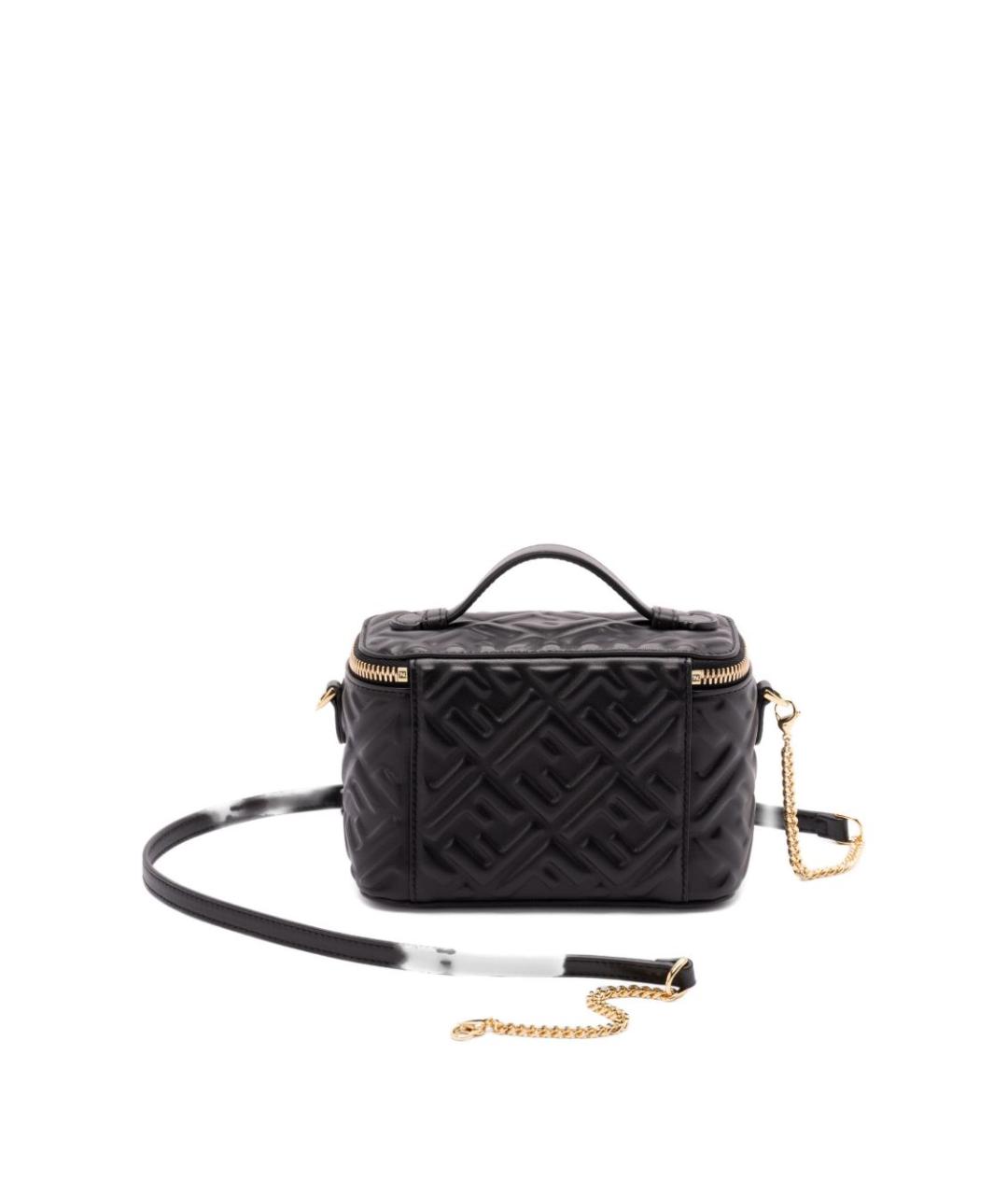 FENDI Черная кожаная сумка через плечо, фото 2