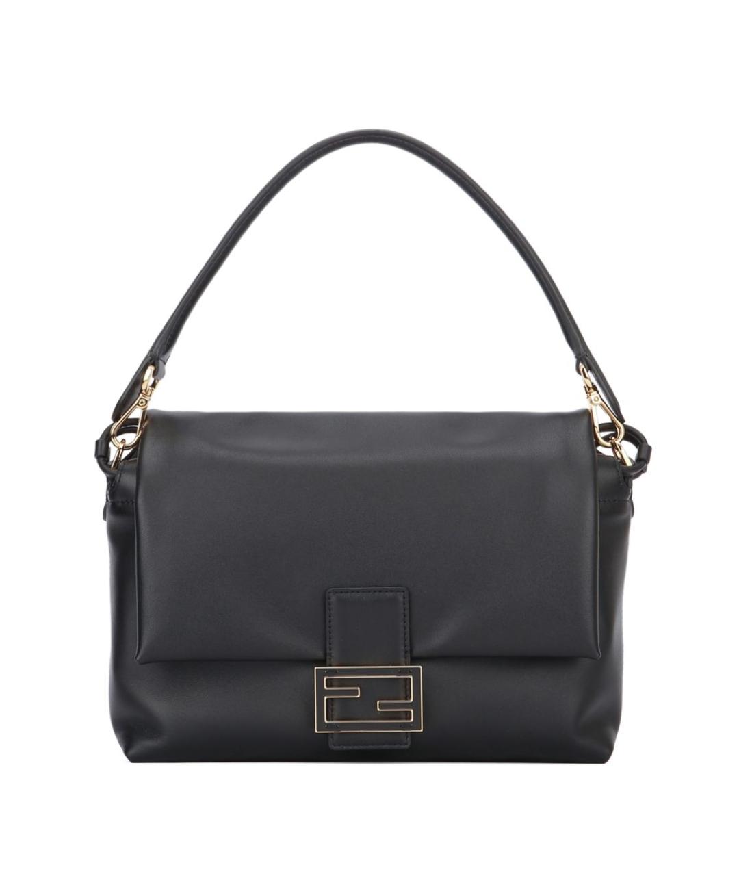 FENDI Черная кожаная сумка через плечо, фото 1