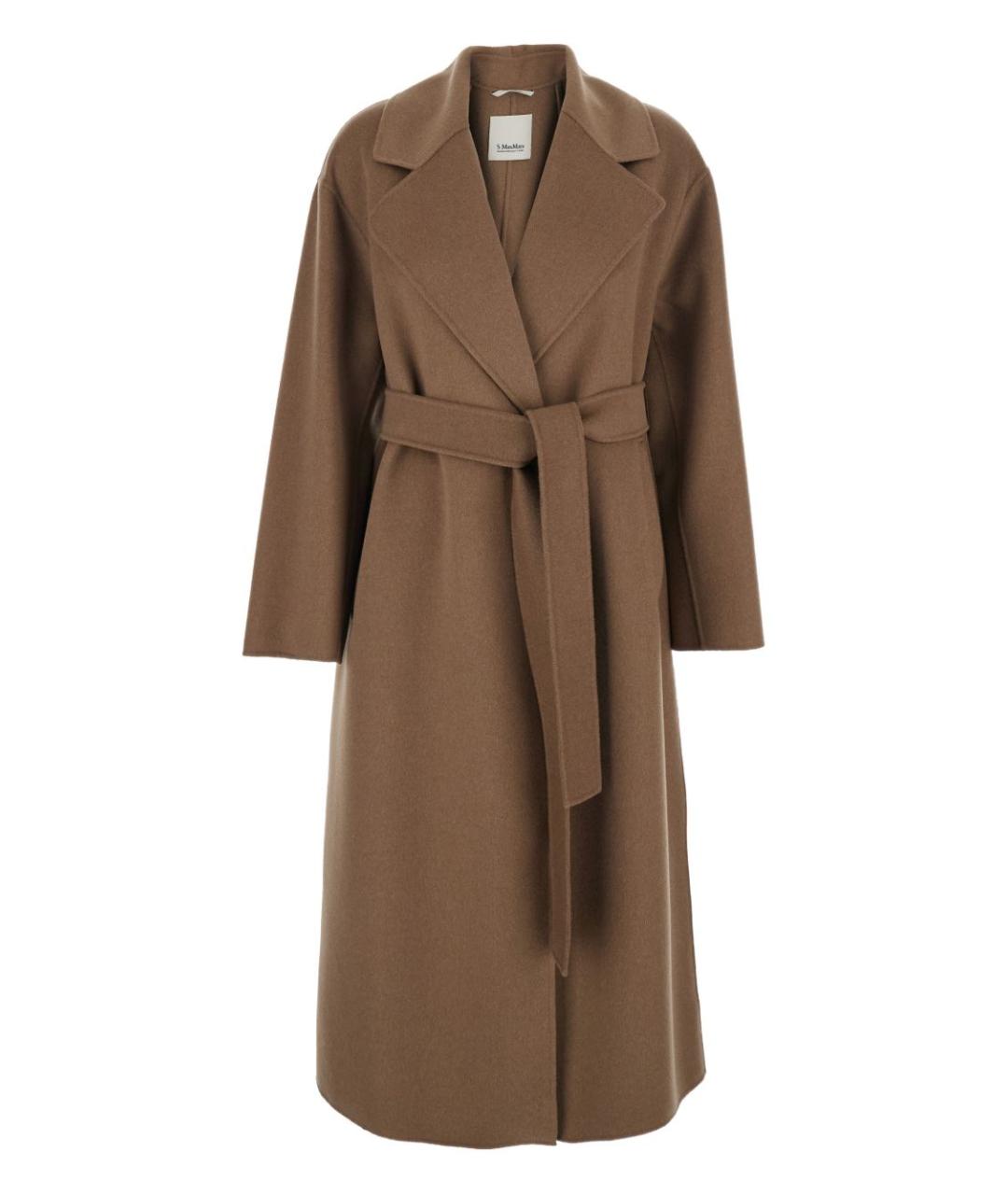 'S MAX MARA Коричневое шерстяное пальто, фото 1
