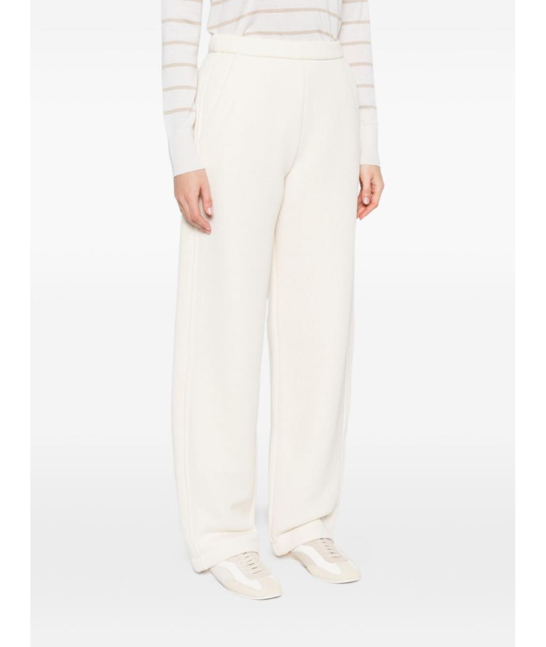 MAX MARA Бежевые хлопковые прямые брюки, фото 4