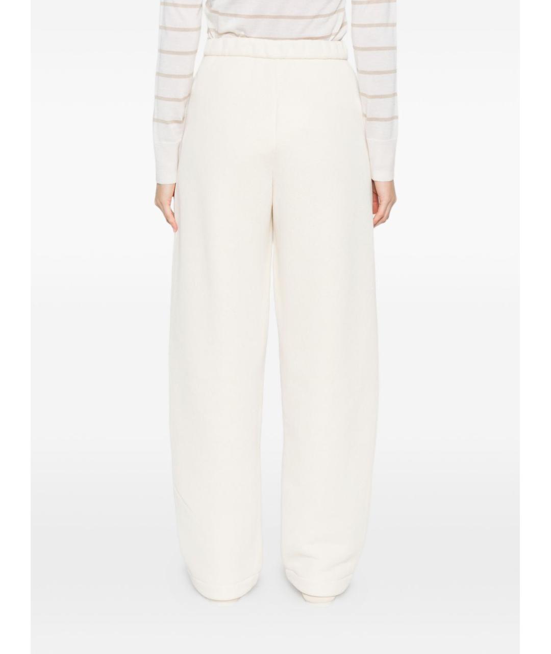 MAX MARA Бежевые хлопковые прямые брюки, фото 5