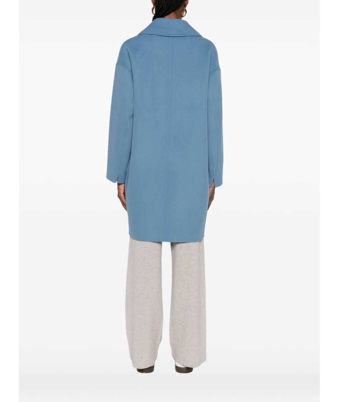 'S MAX MARA Голубое шерстяное пальто, фото 5
