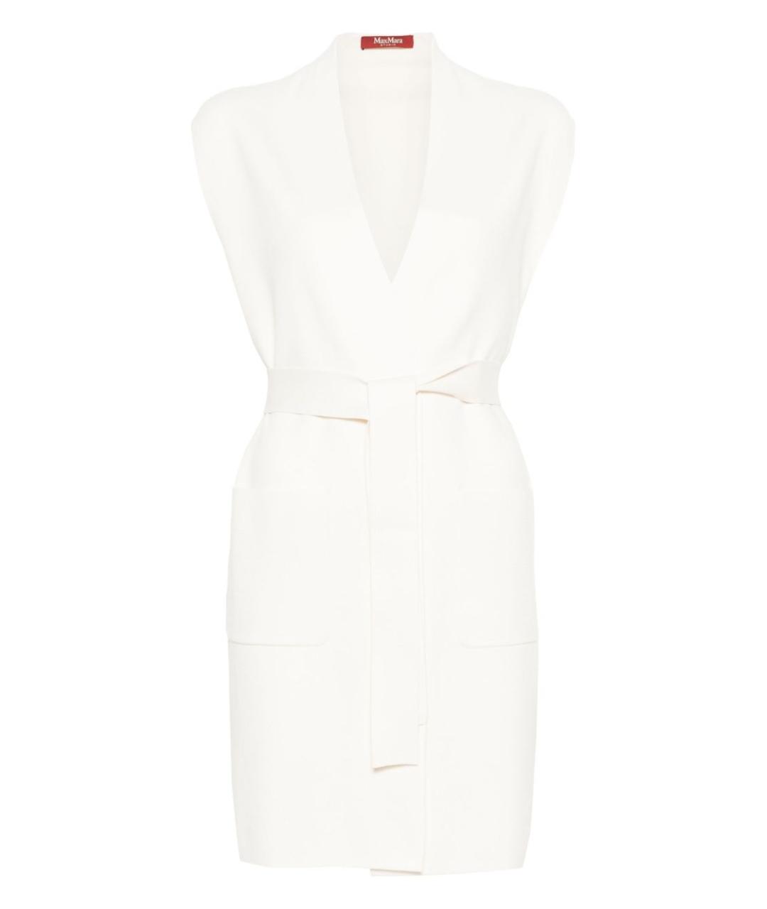 MAX MARA Белый вискозный жилет, фото 1