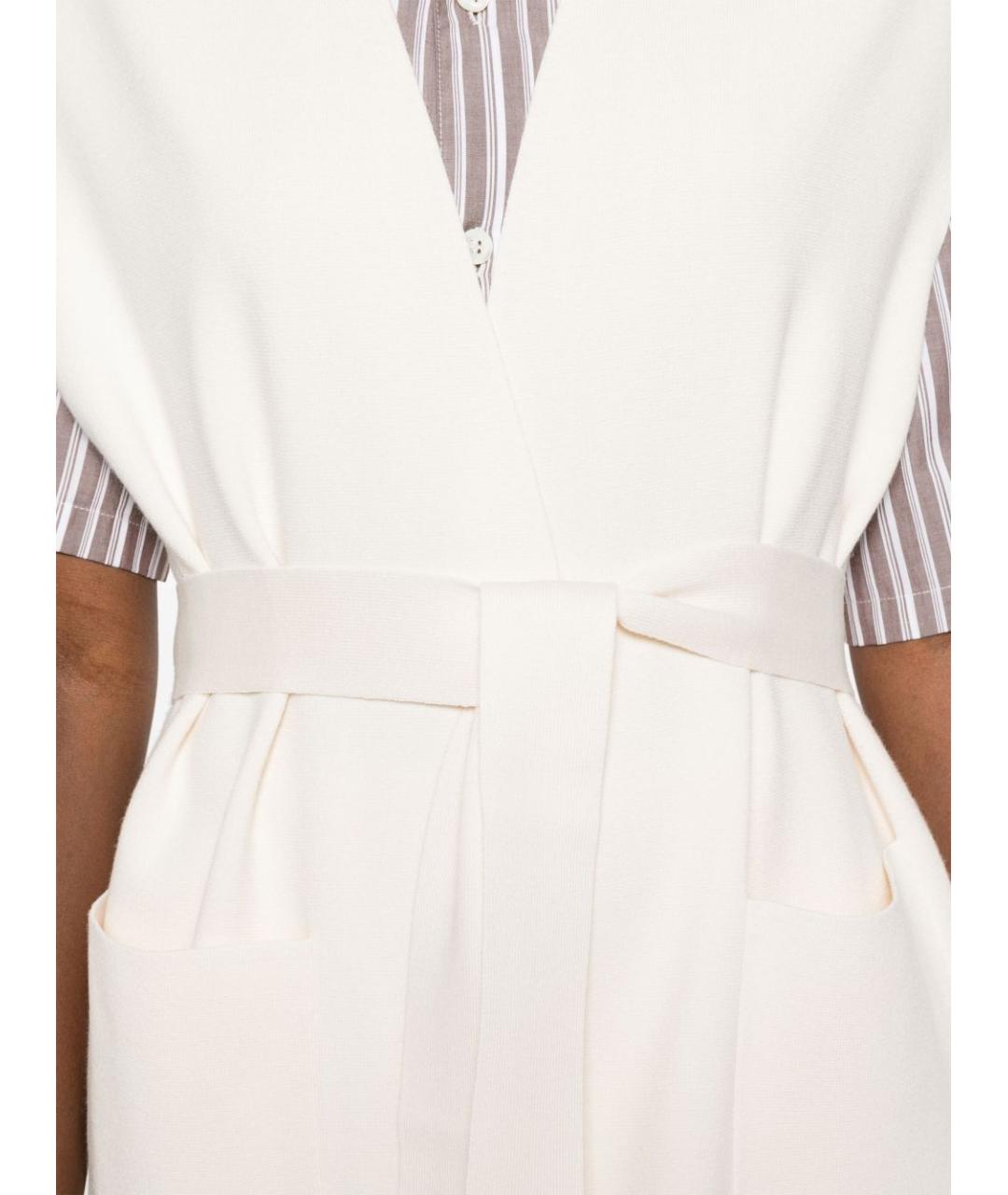 MAX MARA Белый вискозный жилет, фото 2