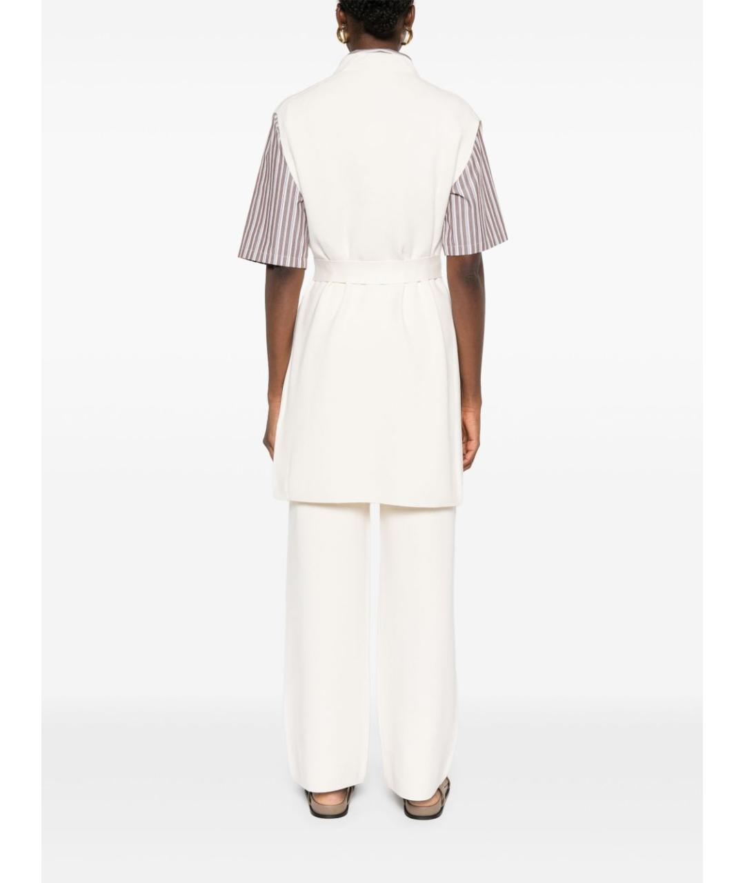 MAX MARA Белый вискозный жилет, фото 3