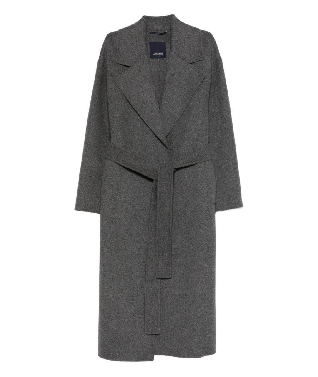 'S MAX MARA Серое шерстяное пальто, фото 1