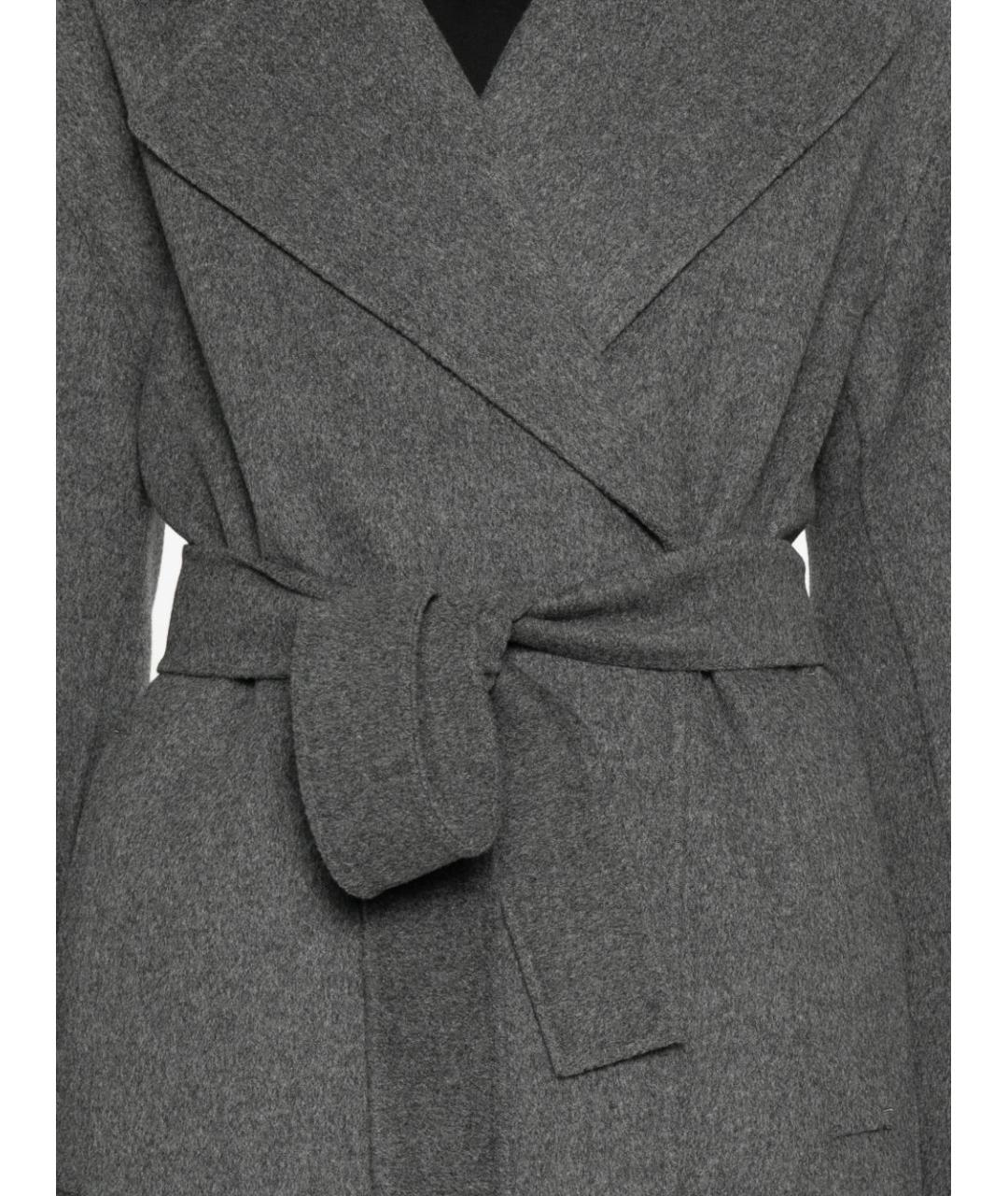 'S MAX MARA Серое шерстяное пальто, фото 4