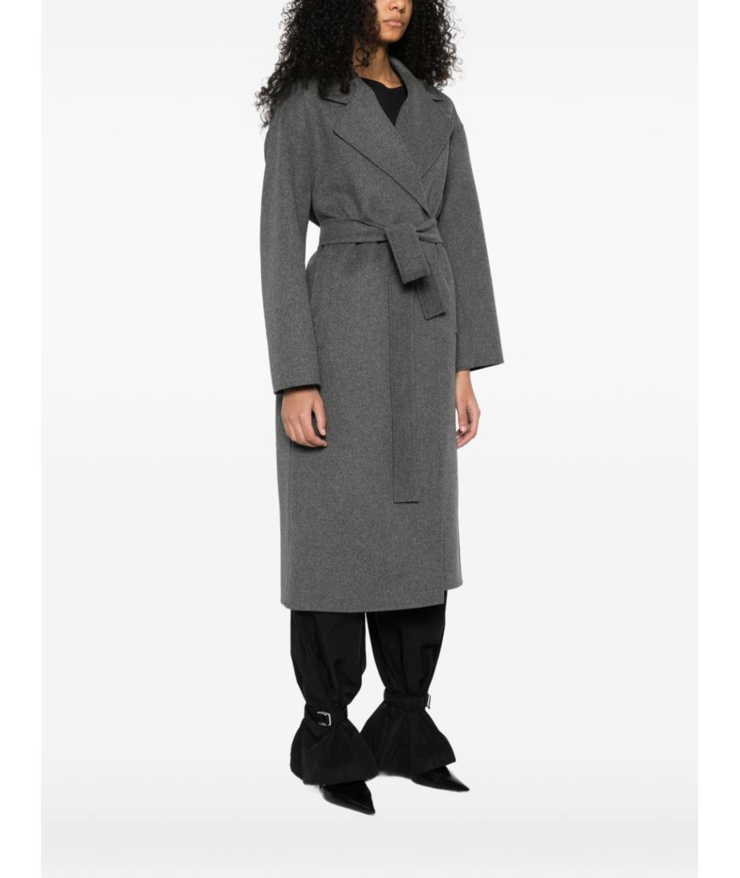 'S MAX MARA Серое шерстяное пальто, фото 2