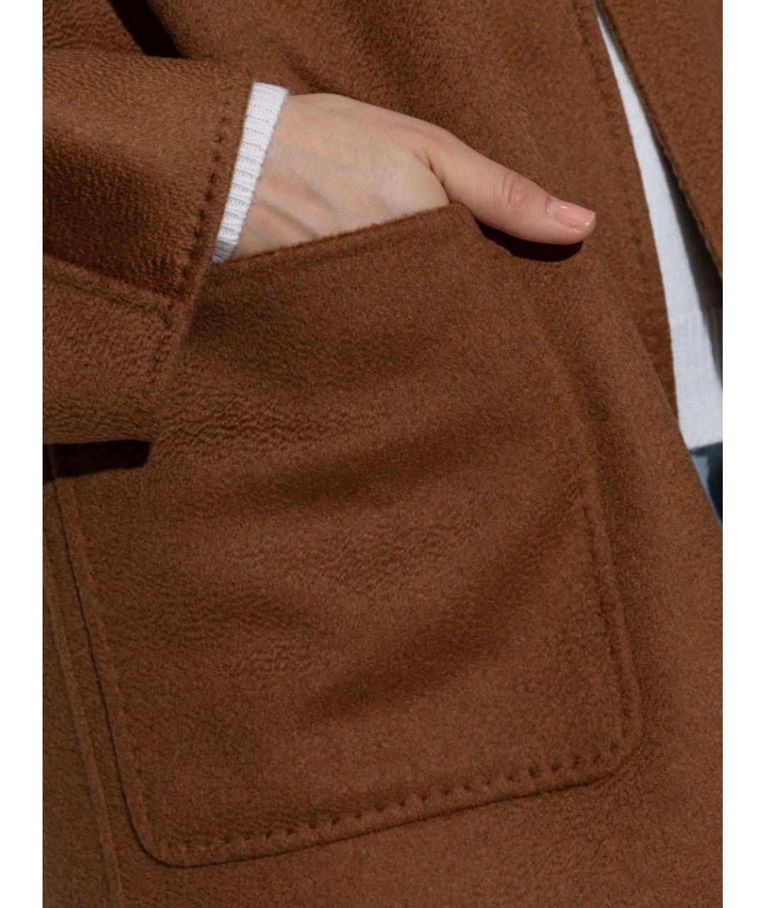 MAX MARA Коричневое кашемировое пальто, фото 3