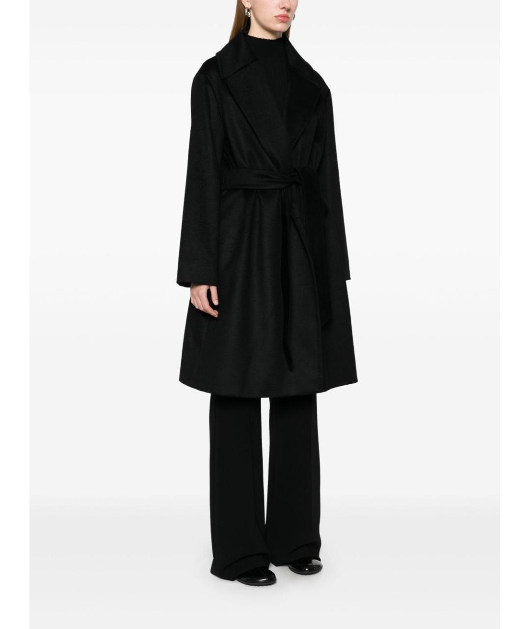 MAX MARA Черное шерстяное пальто, фото 2