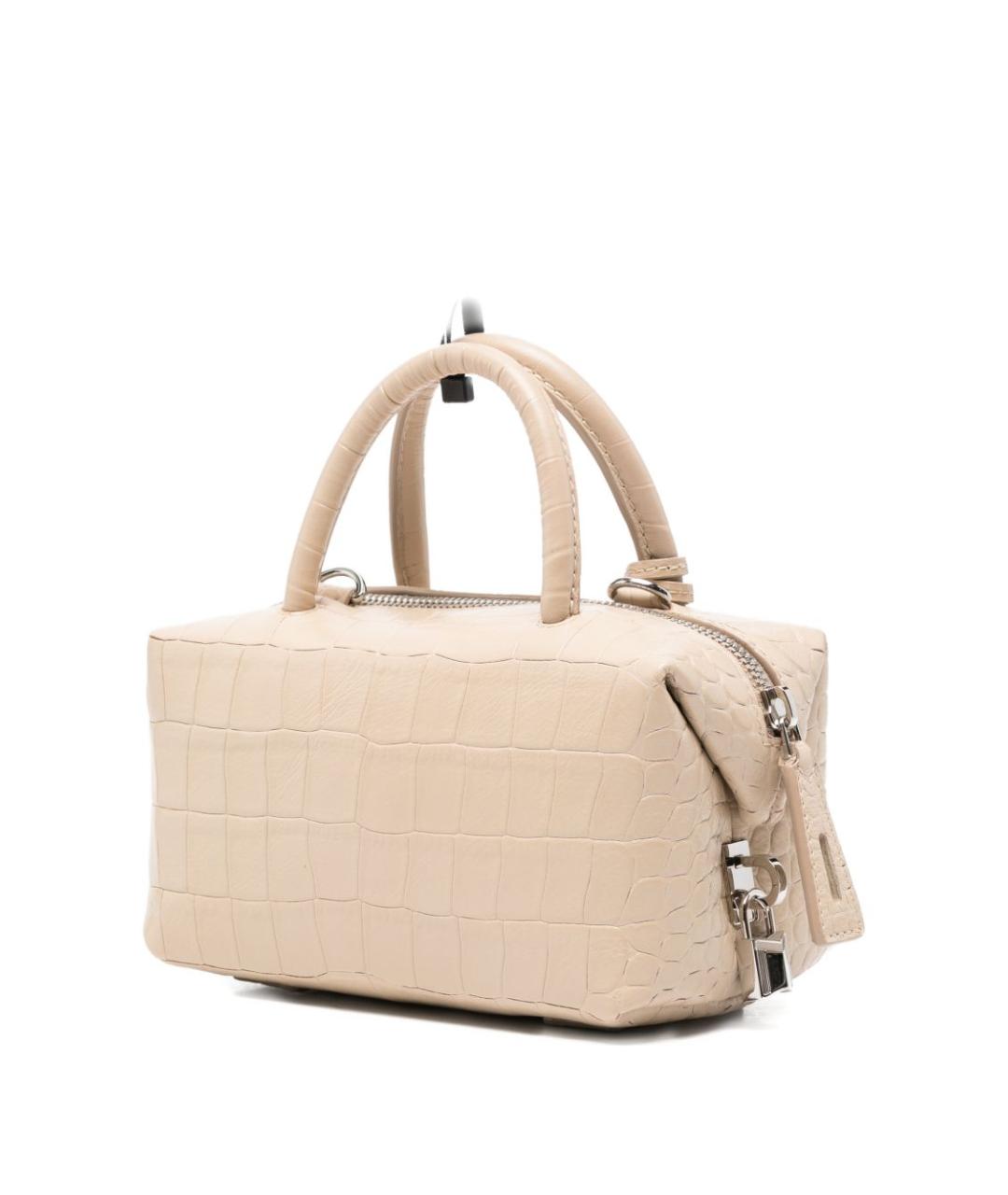 MAX MARA Бежевая кожаная сумка тоут, фото 5