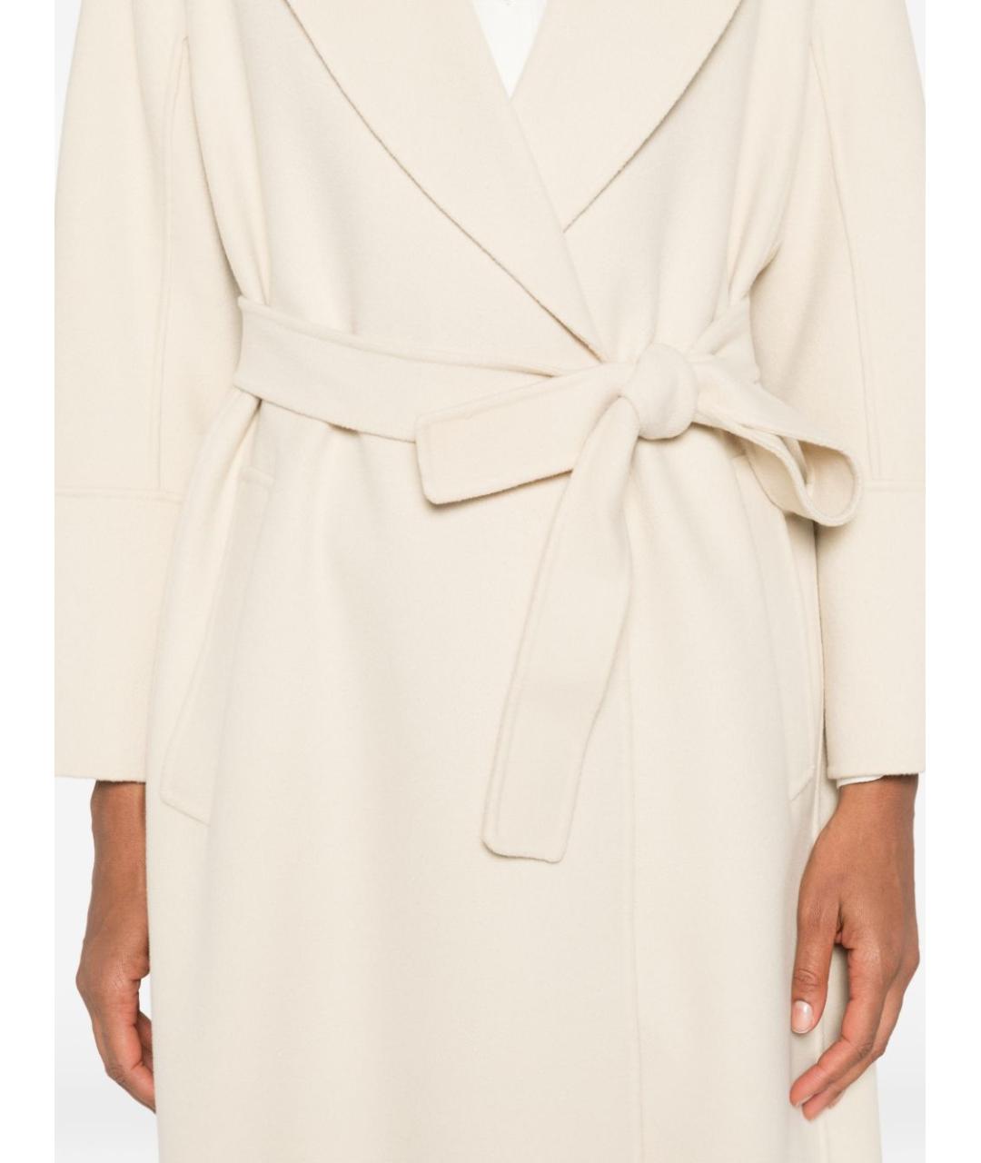 'S MAX MARA Бежевое шерстяное пальто, фото 4