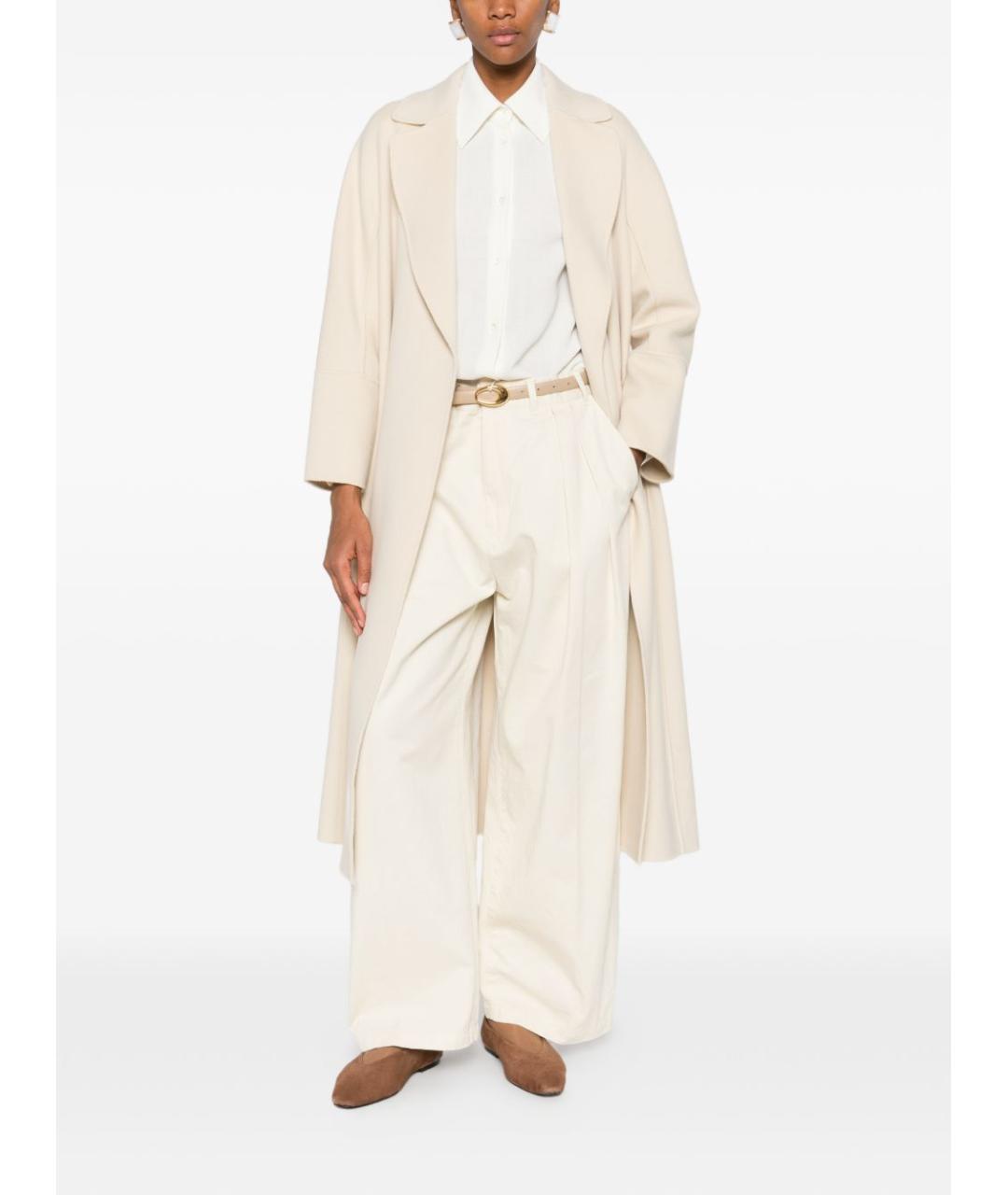 'S MAX MARA Бежевое шерстяное пальто, фото 5