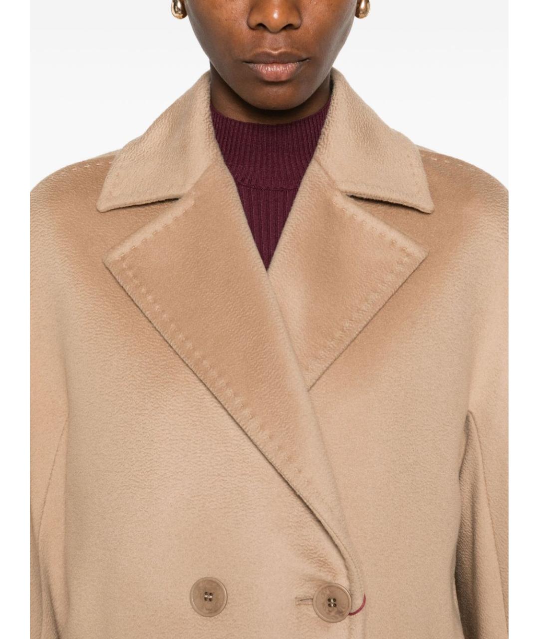 MAX MARA Бежевое шерстяное пальто, фото 5